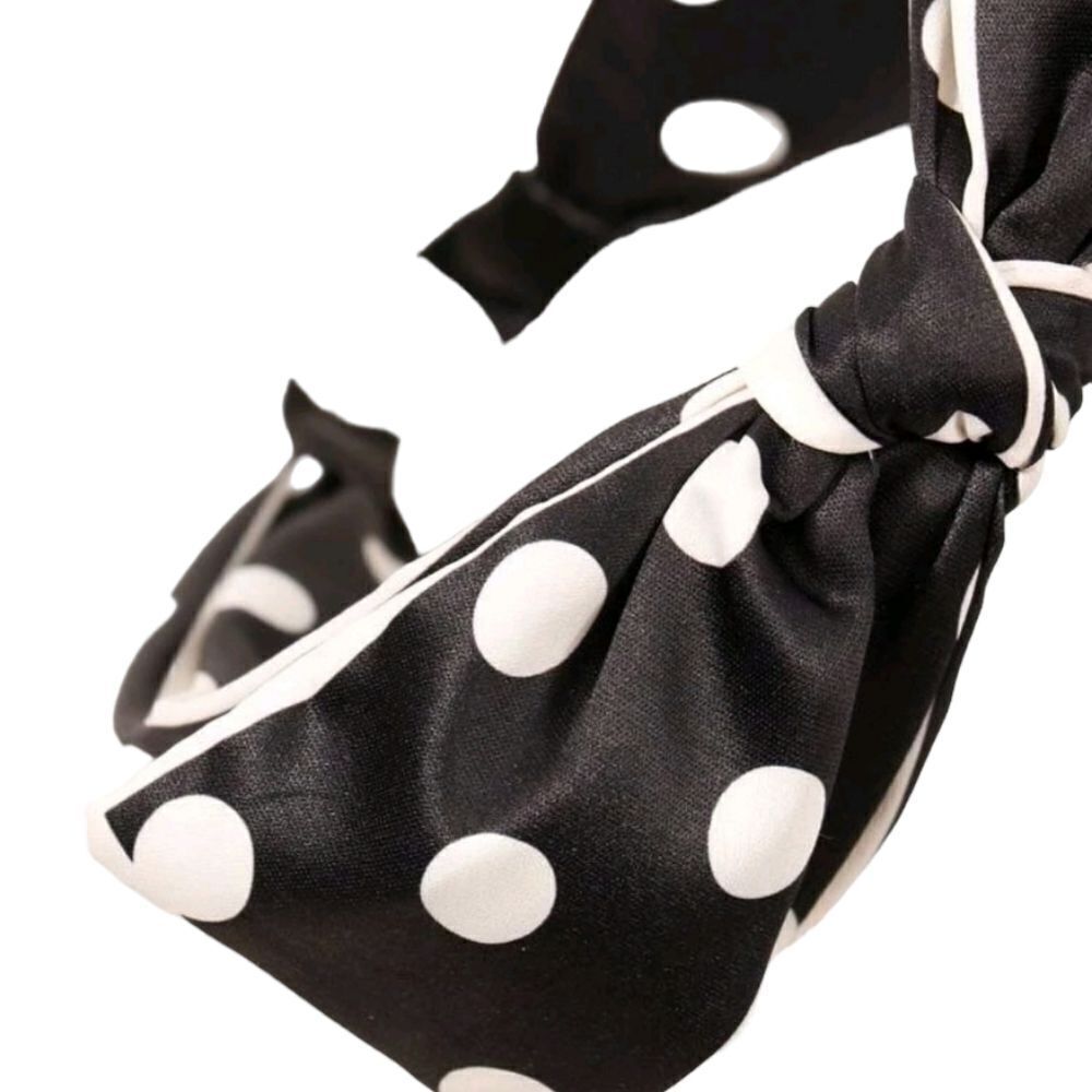 Polka Dot Bow Headband - Picture 2 of 5